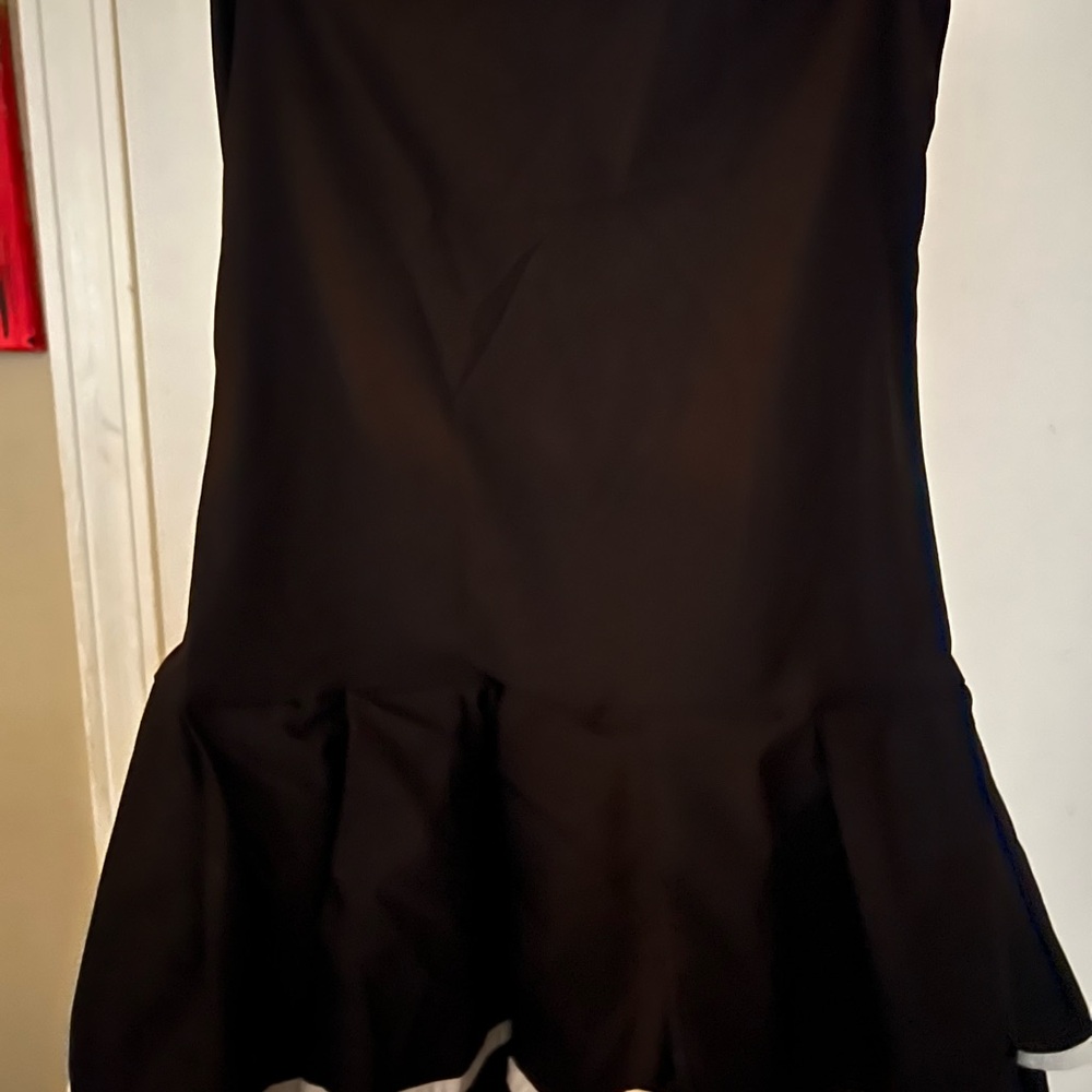 Black and White Strapless Dress